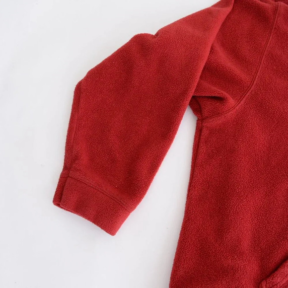 Vintage 90S Old Navy Red Fleece Hooded Pullover Sweatshirt Size 2XL - Picture 7 of 10